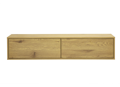 Wand-TV-M&ouml;bel helle Holzoptik Eiche L140 cm FLEXO