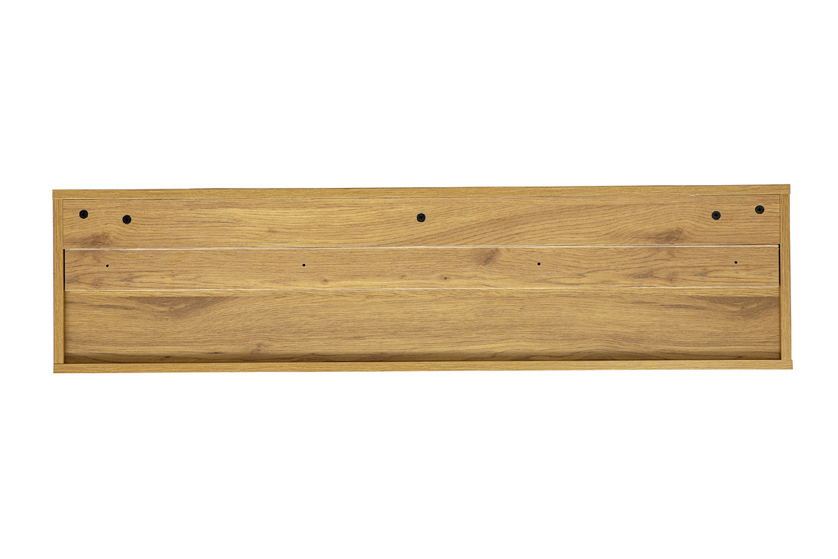 Wandmontiertes TV-M�bel in heller Eiche-Holzoptik, R�ckansicht, Ma�e L120 cm