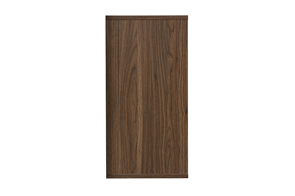 Wandaufbewahrung in dunkler Nussbaumholz-Optik, B30 cm FLEXO, Seitenansicht