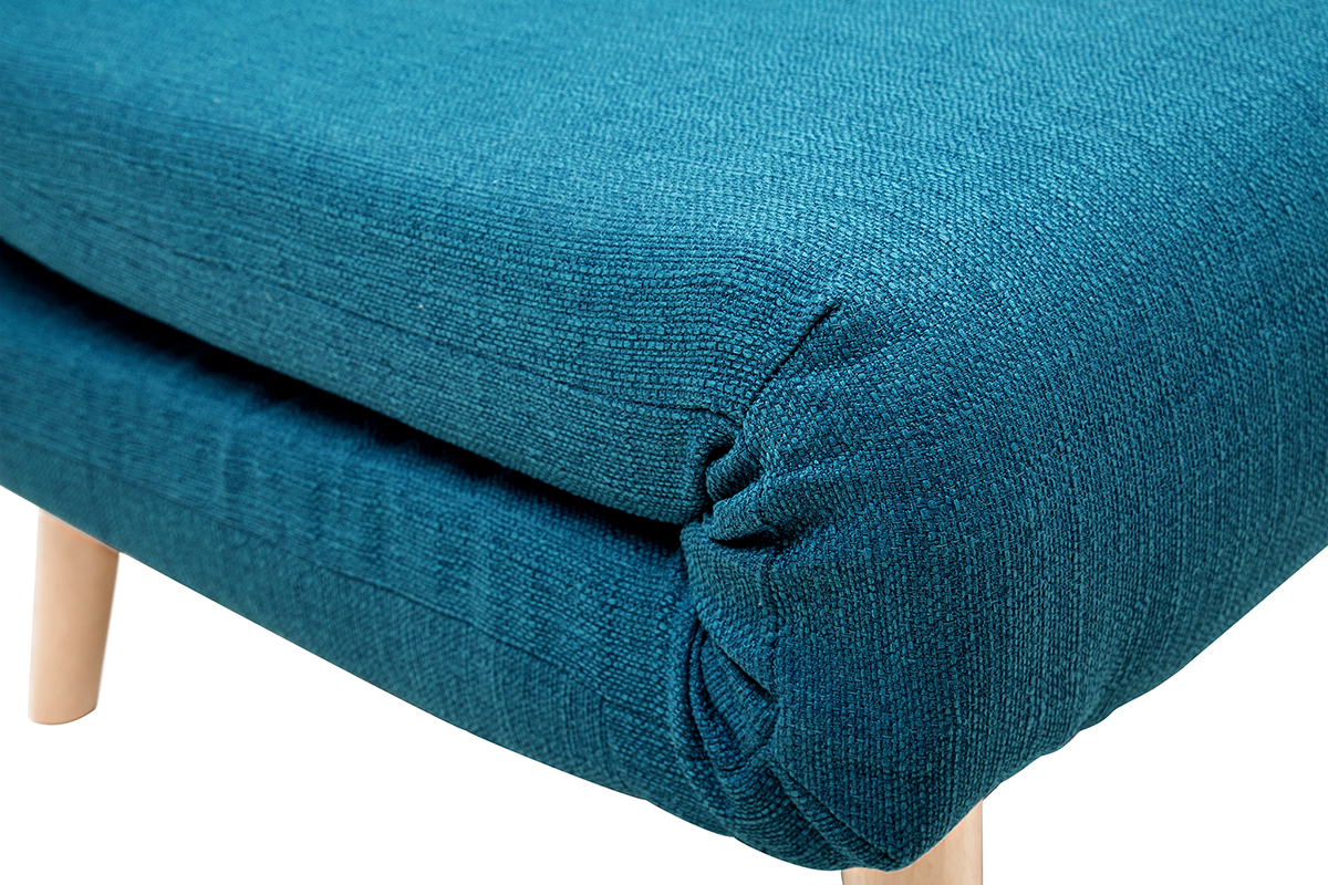 Wandelbare 2-Sitzer-Bank aus enteblauem Stoff AMIKO