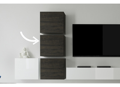 Wandelement COLORED quadratisch Wenge