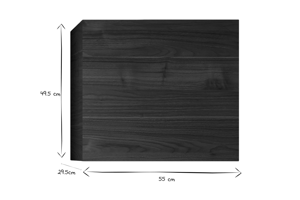Wandelement quadratisch Oberflche Holz dunkel ETERNEL