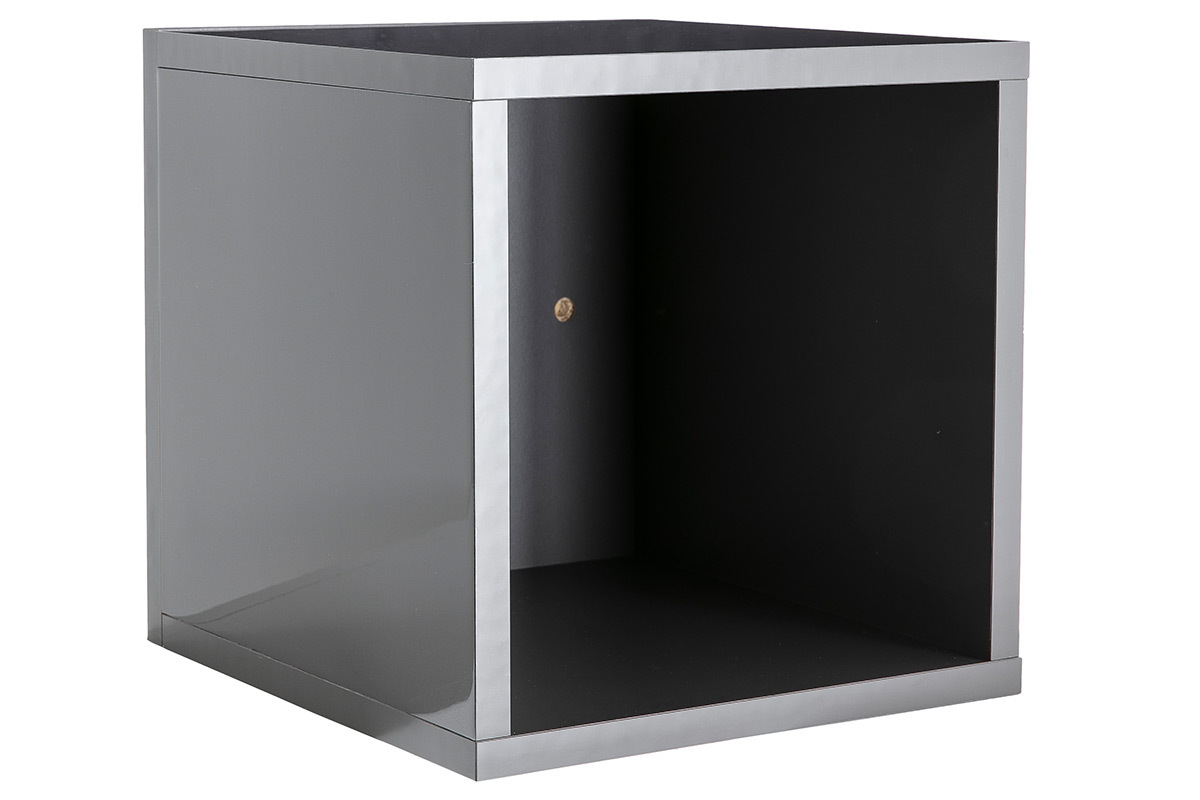 Wandelemente quadratisch glnzend grau lackiert (2er-Set) ETERNEL
