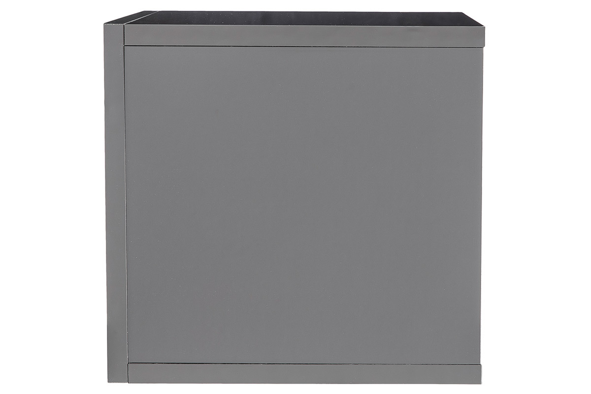 Wandelemente quadratisch glnzend grau lackiert (2er-Set) ETERNEL