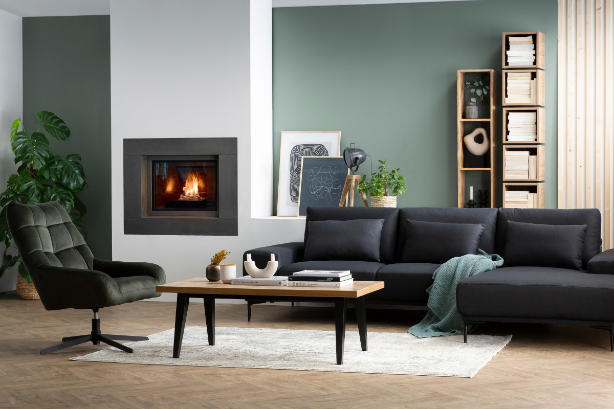 Wandelemente quadratisch glnzend grau lackiert (2er-Set) ETERNEL