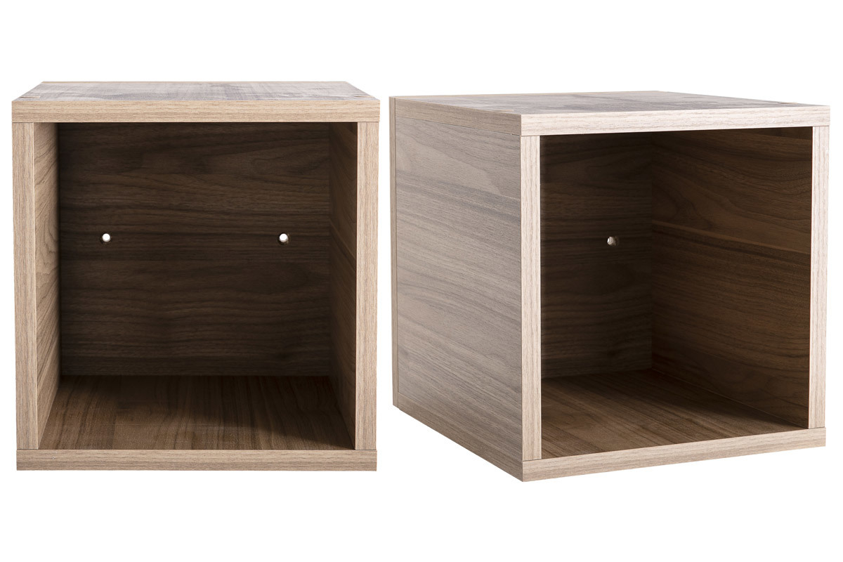Wandelemente quadratisch Nussbaum hell (2er-Set) ETERNEL