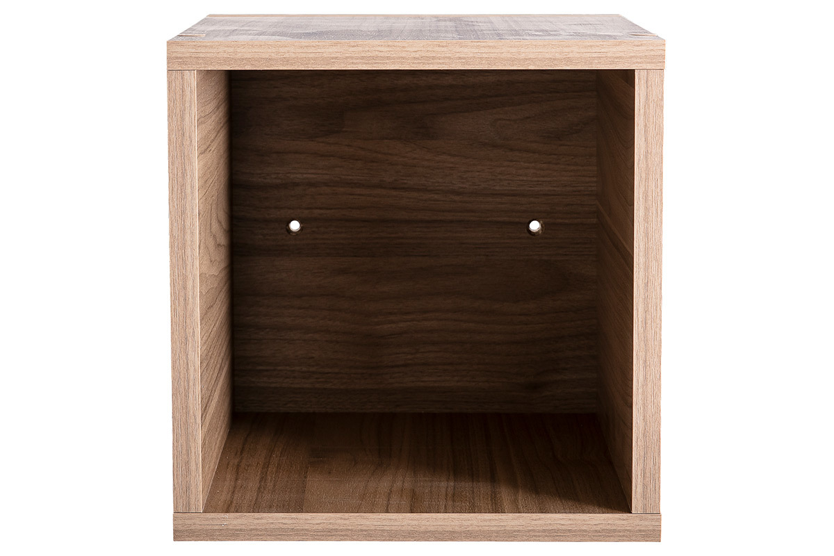 Wandelemente quadratisch Nussbaum hell (2er-Set) ETERNEL