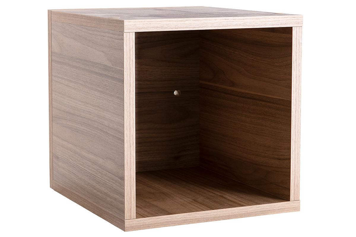 Wandelemente quadratisch Nussbaum hell (2er-Set) ETERNEL