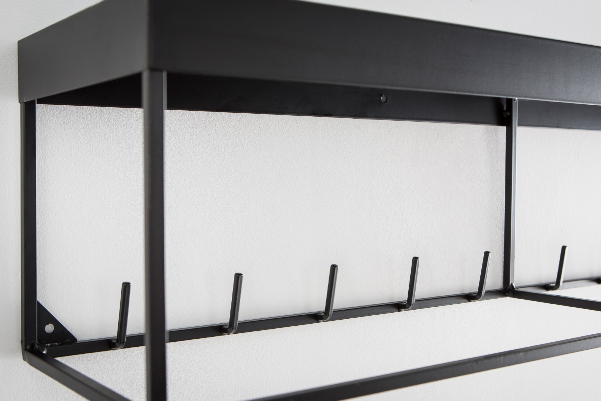 Wandgarderobe Metall Schwarz 90 cm PEG