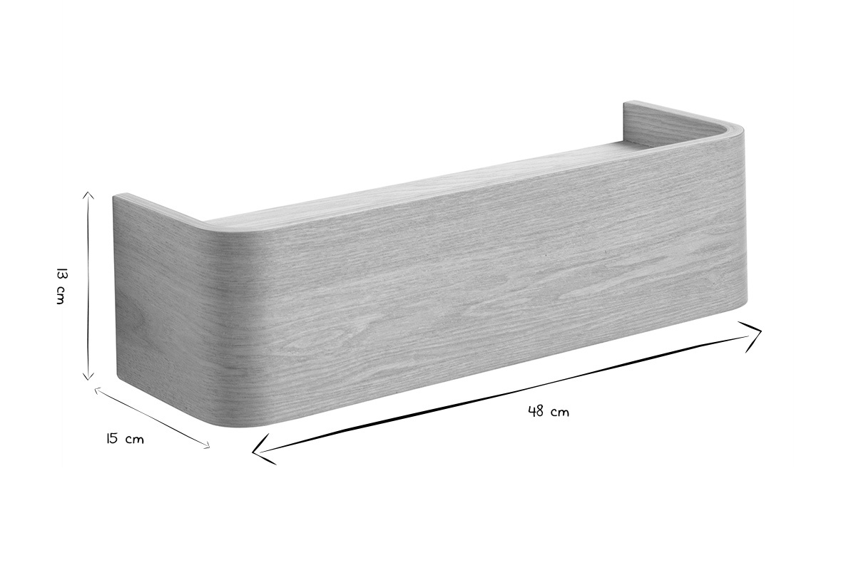 Wandregal aus Eschenholz in 48 cm Lnge HOPE