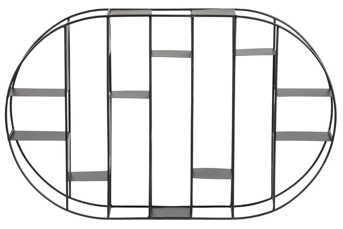 Wandregal aus schwarzem Metall OXO