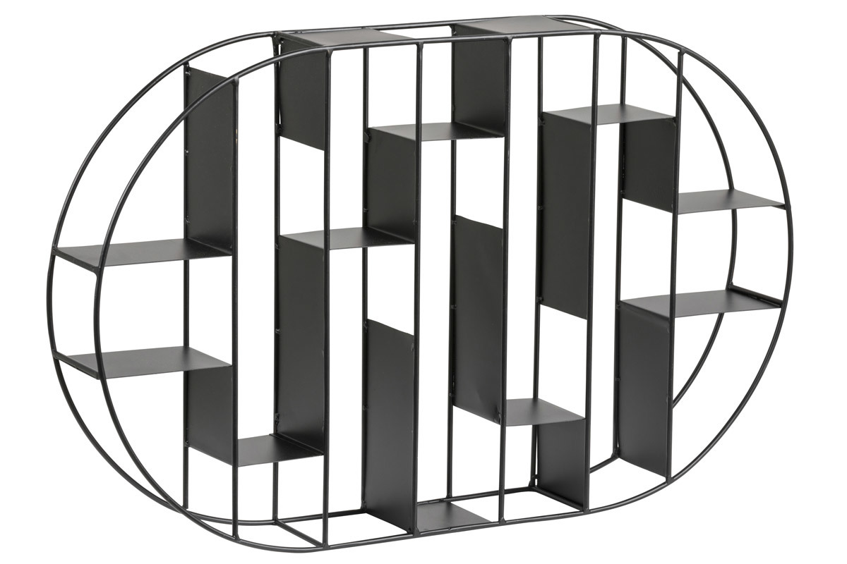 Wandregal aus schwarzem Metall OXO