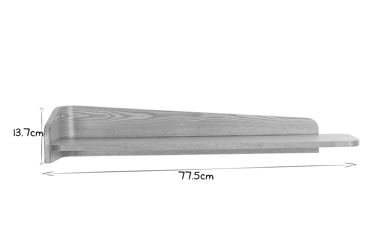 Wandregal Esche 76 cm NORDECO