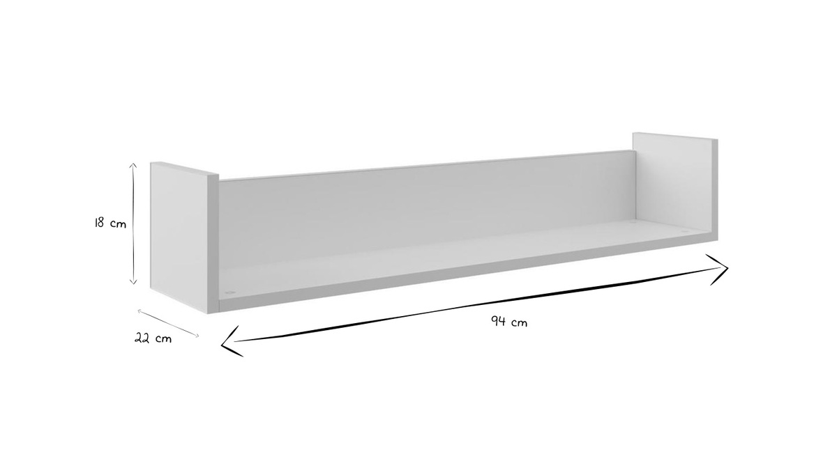 Wandregal Kinderzimmer wei B94 cm CELESTINE