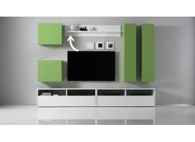 Wandregal lackiert COLORED Wei&szlig;