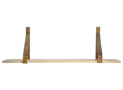 Wandregal Metall Rost und Holz 80cm MODO - Wandregal Metall Rost und Holz 80cm MODO