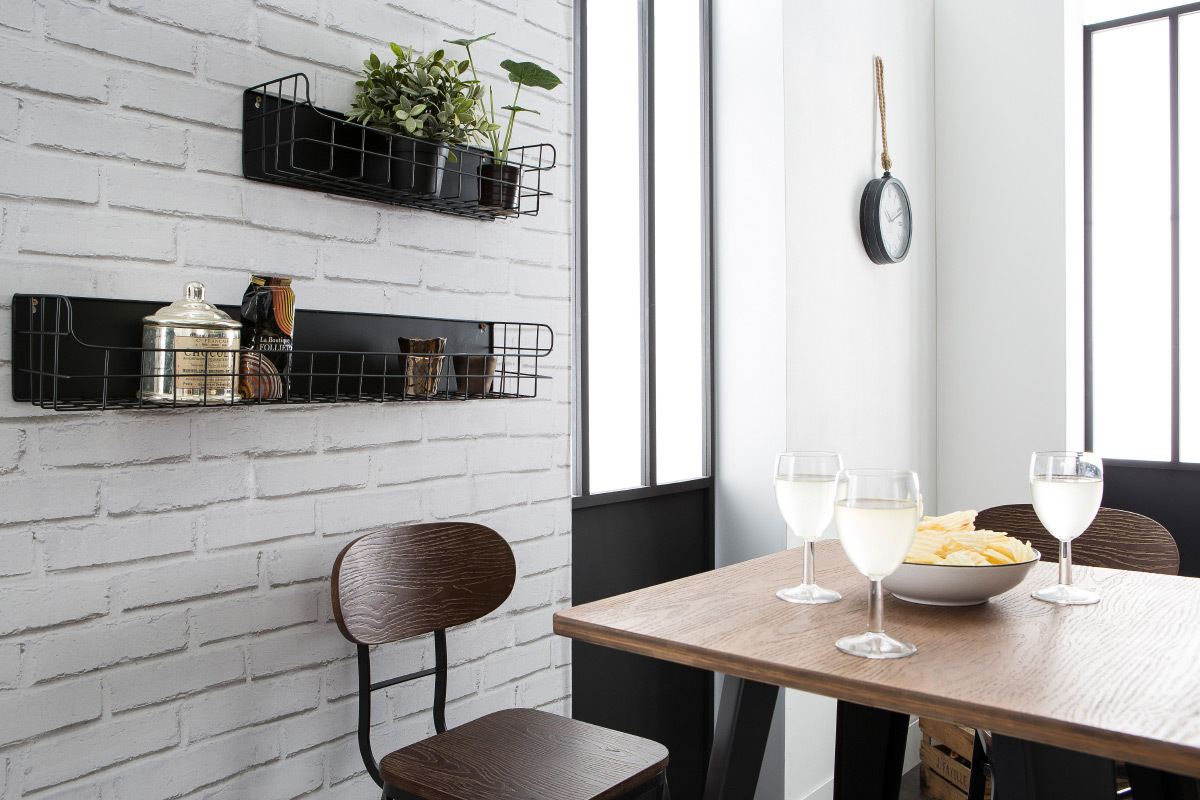 Wandregal Metall Schwarz 50 cm MANUFACTURE