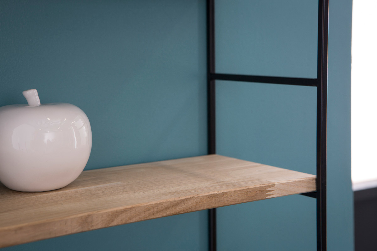 Wandregal Metall und Holz 70cm SCALE