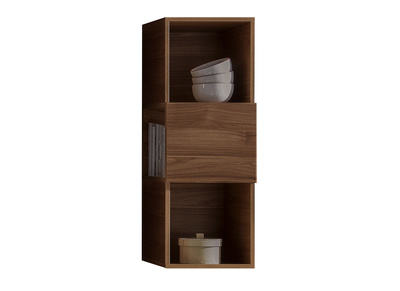Wandregal vertikal 3 Regalreihen dunkles Holzfinish ETERNEL - Wandregal vertikal 3 Regalreihen dunkles Holzfinish ETERNEL