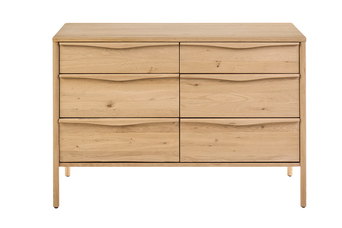 Waschbeckenunterschrank aus massivem Eichenholz L120 cm MARIN