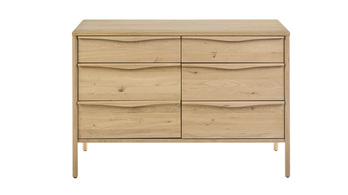Waschbeckenunterschrank aus massivem Eichenholz L120 cm MARIN