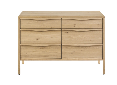 Waschbeckenunterschrank aus massivem Eichenholz L120 cm MARIN