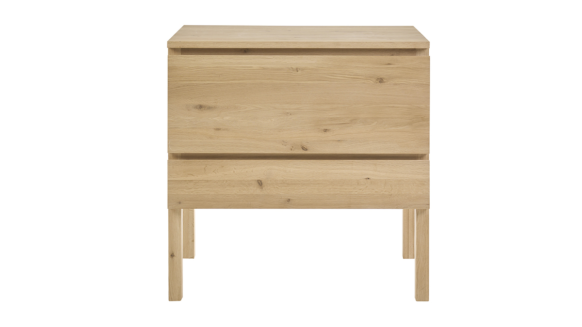 Waschbeckenunterschrank aus massiver Eiche Holz L80 cm JOSHUA