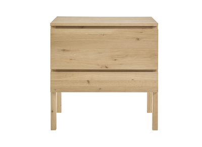 Waschbeckenunterschrank aus massiver Eiche Holz L80 cm JOSHUA