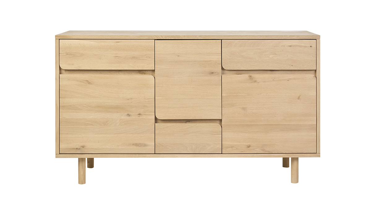 Waschtisch aus hellem Holz, massive Eiche L140 cm SINCLAIR