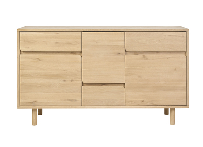 Waschtisch aus hellem Holz, massive Eiche L140 cm SINCLAIR