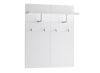 Weiß lackierte Garderobenständer-Wandablage L102 cm WILLKOMMEN - Weiß lackierte Garderobenständer-Wandablage L102 cm WILLKOMMEN