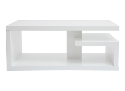 Weiß lackierter Design-Couchtisch L100 cm HALTON