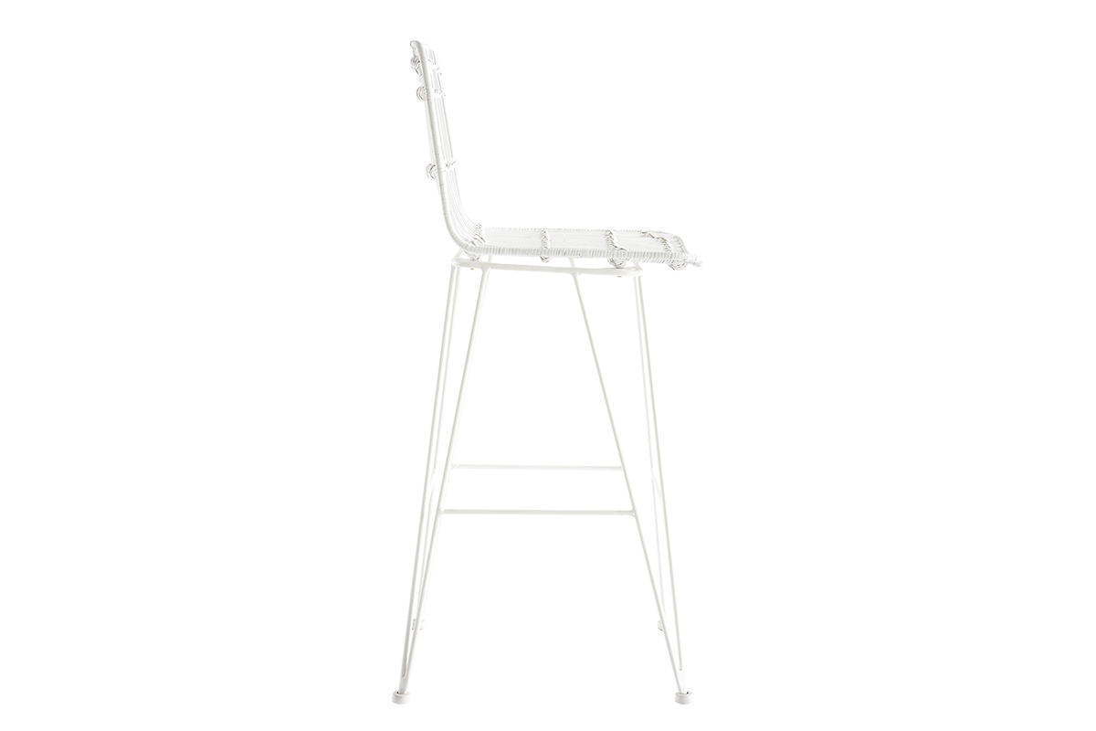 Weie Rattan-Barhocker (2 Stck) MALACCA