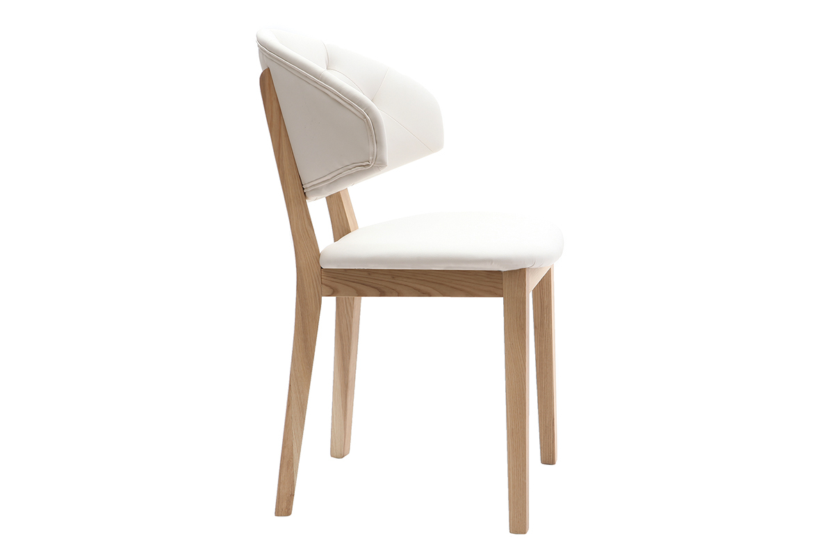 Wei�er Kunstlederstuhl SOFFY