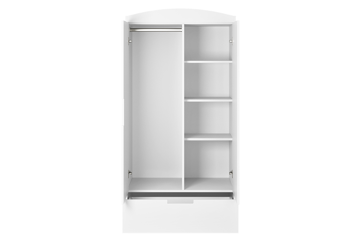 Weier Schrank mit Garderobe und Regalbden ANTONIN
