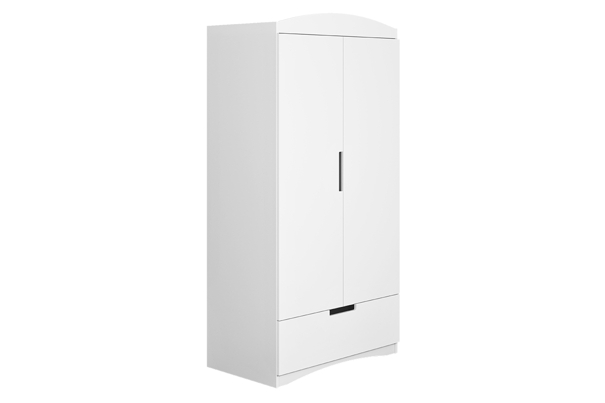 Weier Schrank mit Garderobe und Regalbden ANTONIN