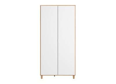 Weißer und hölzerner Kleiderschrank LOU - Weißer und hölzerner Kleiderschrank LOU