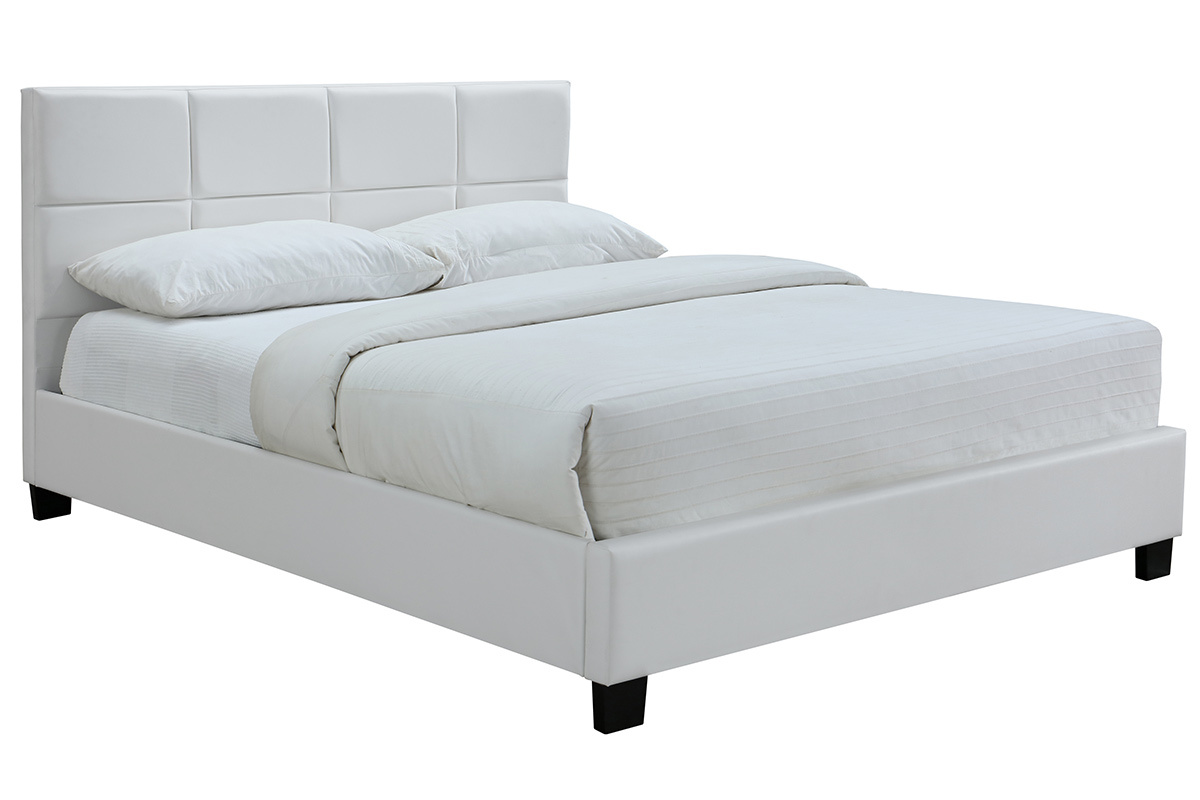 Weies Bett fr Erwachsene SOLAL 160 x 200 cm