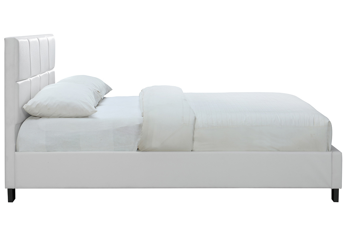 Weies Bett fr Erwachsene SOLAL 160 x 200 cm