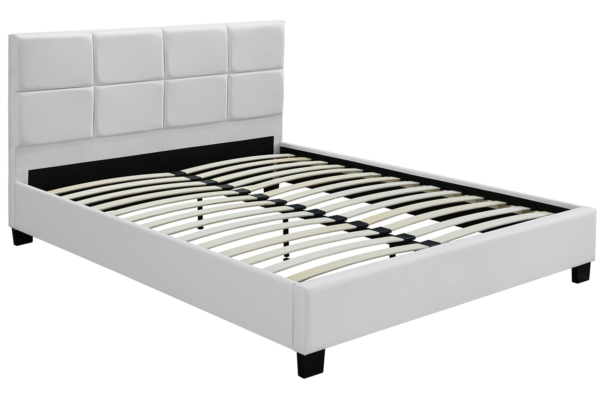 Weies Bett fr Erwachsene SOLAL 160 x 200 cm