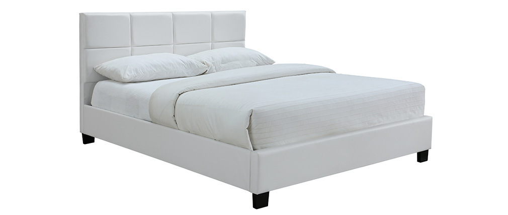 Weißes Bett für Erwachsene SOLAL 160 x 200 cm