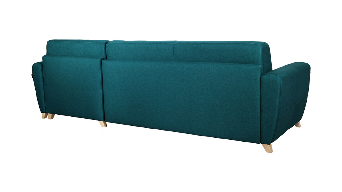 Wende- und konvertierbares Ecksofa mit Kommode in Entenblau GRAHAM