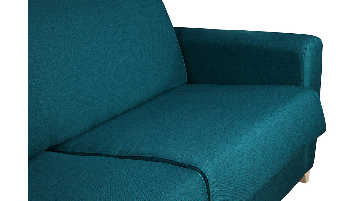 Wende- und konvertierbares Ecksofa mit Kommode in Entenblau GRAHAM