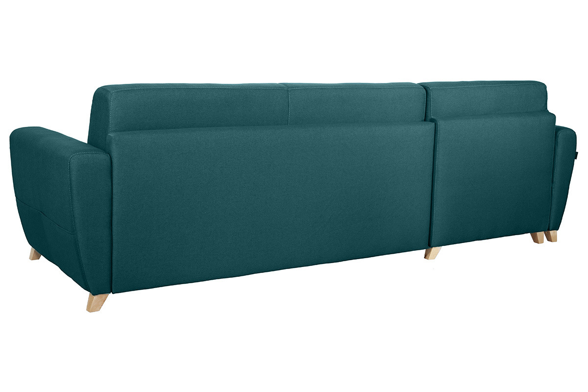 Wende- und konvertierbares Ecksofa mit Kommode in Entenblau GRAHAM