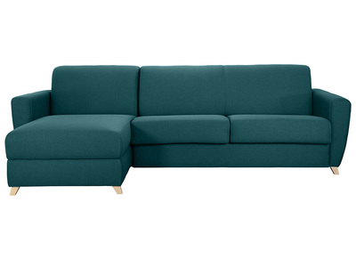 Wende- und konvertierbares Ecksofa mit Kommode in Entenblau GRAHAM