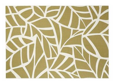 Wendeteppich cremeweiß und grün 123 x 180 cm GARANCE