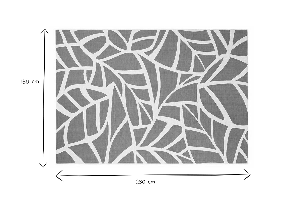Wendeteppich innen auen cremewei und grn 160 x 230 cm GARANCE