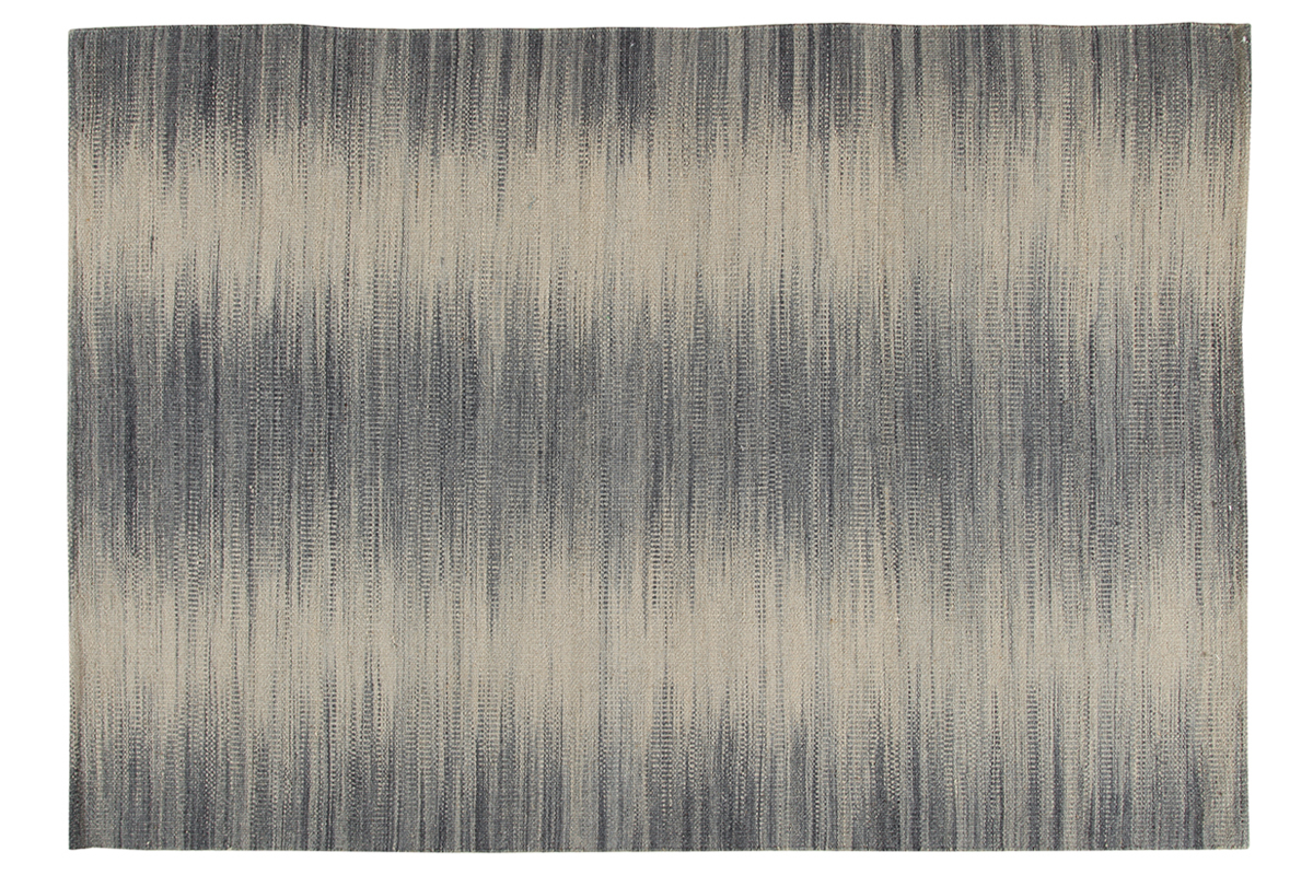 Wollteppich Grau 160 x 230 cm IKAT