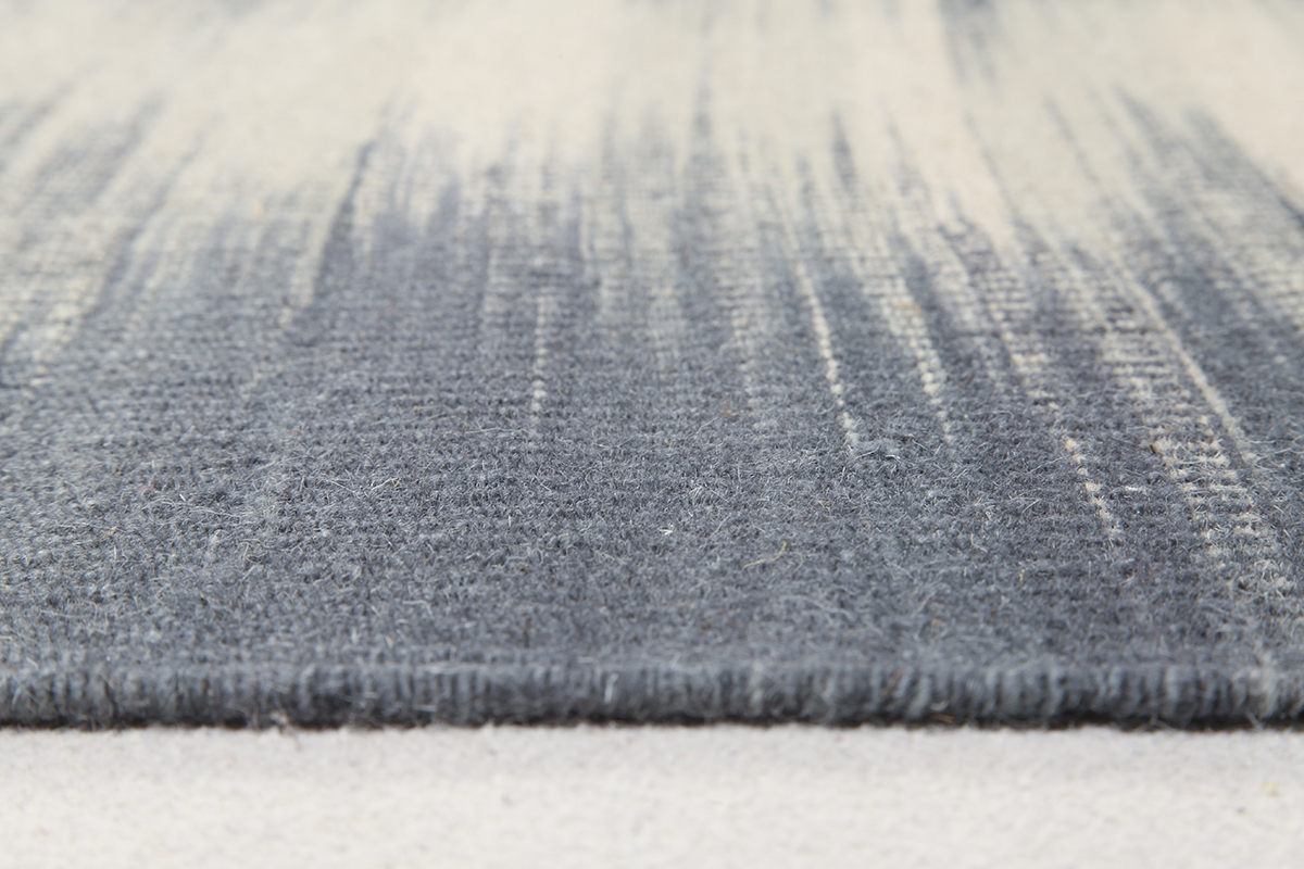 Wollteppich Grau 160 x 230 cm IKAT
