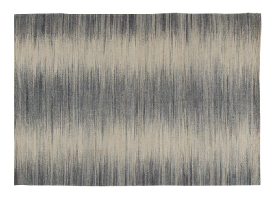 Wollteppich Grau 160 x 230 cm IKAT